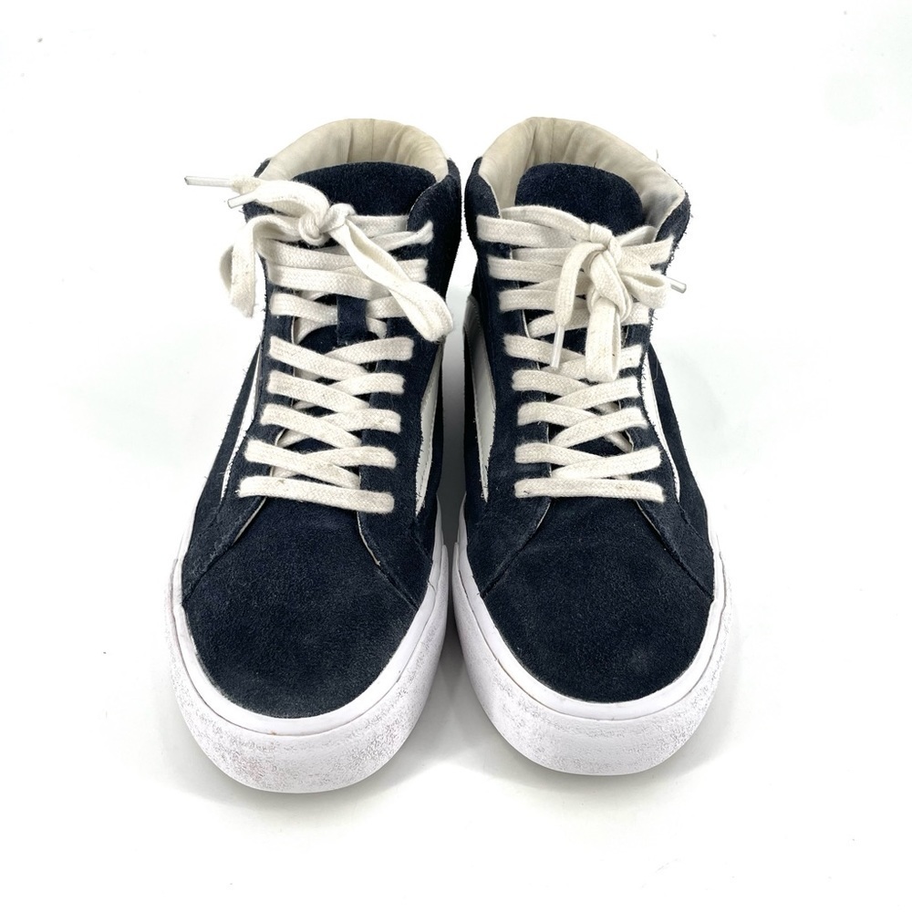 MADEWELL Sidewalk High-Top Sneakers in Suede Navy - Picture 6 of 9